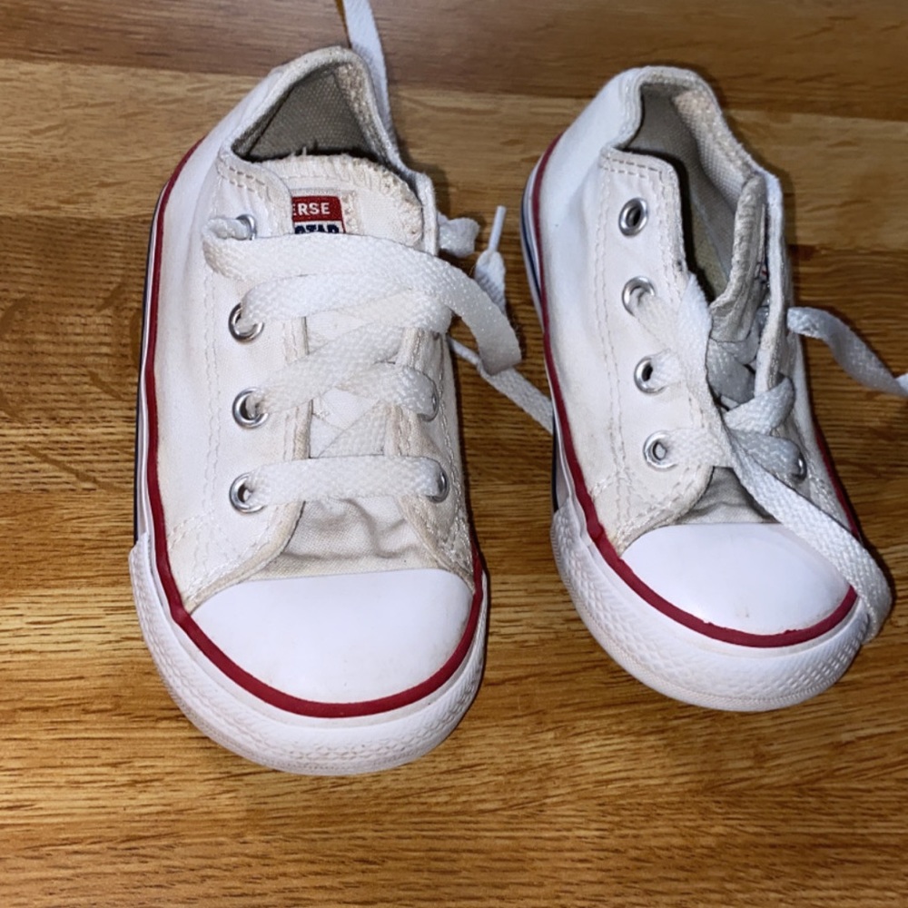SOLD Toddler size 7 white converse